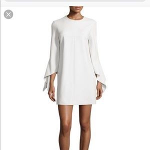 Tibi tie-sleeve pointe mini dress ivory (white)